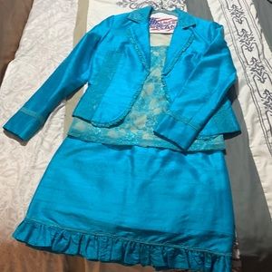 Custom Girls Size 12 suit. Skirt, Cami, Jacket.